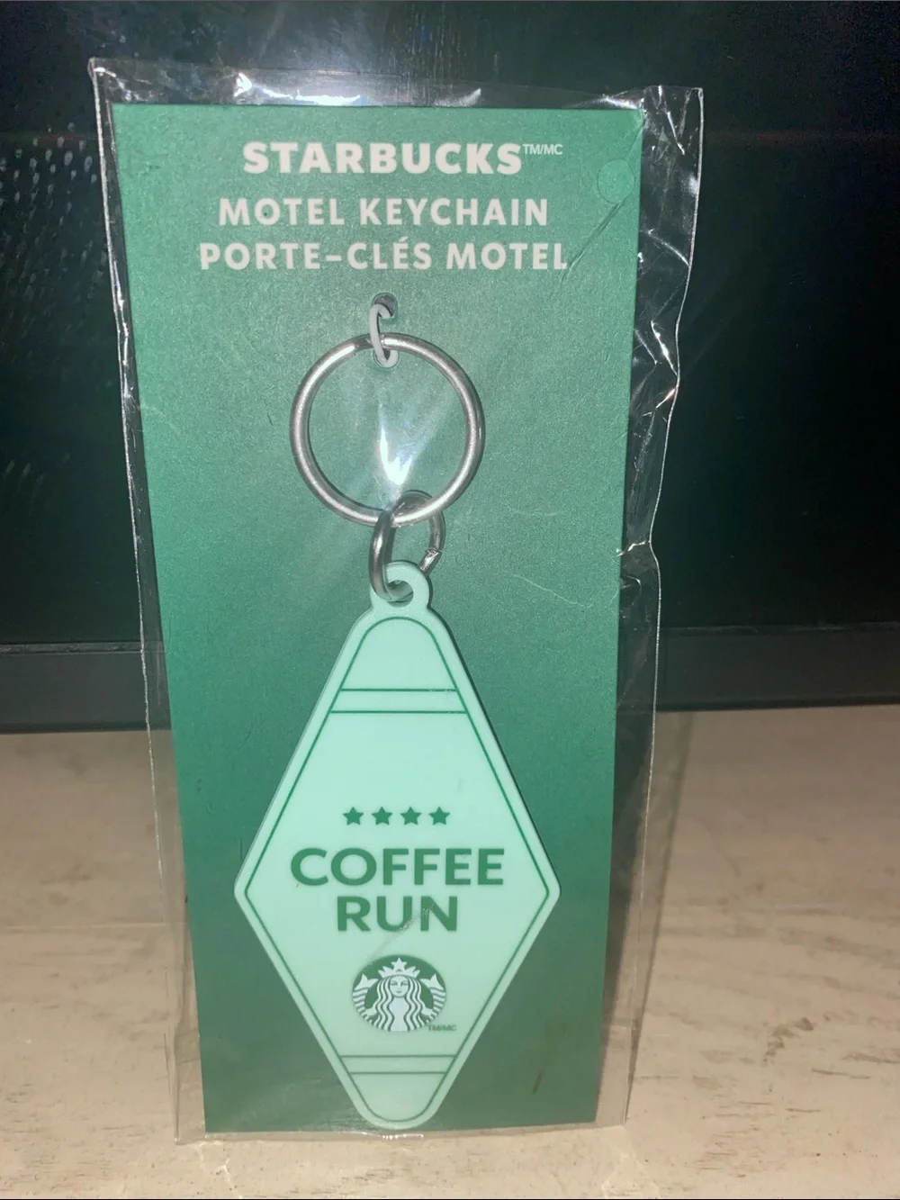 New Starbucks coffee ☕️ Keychain, Motel room key design, sea mist green